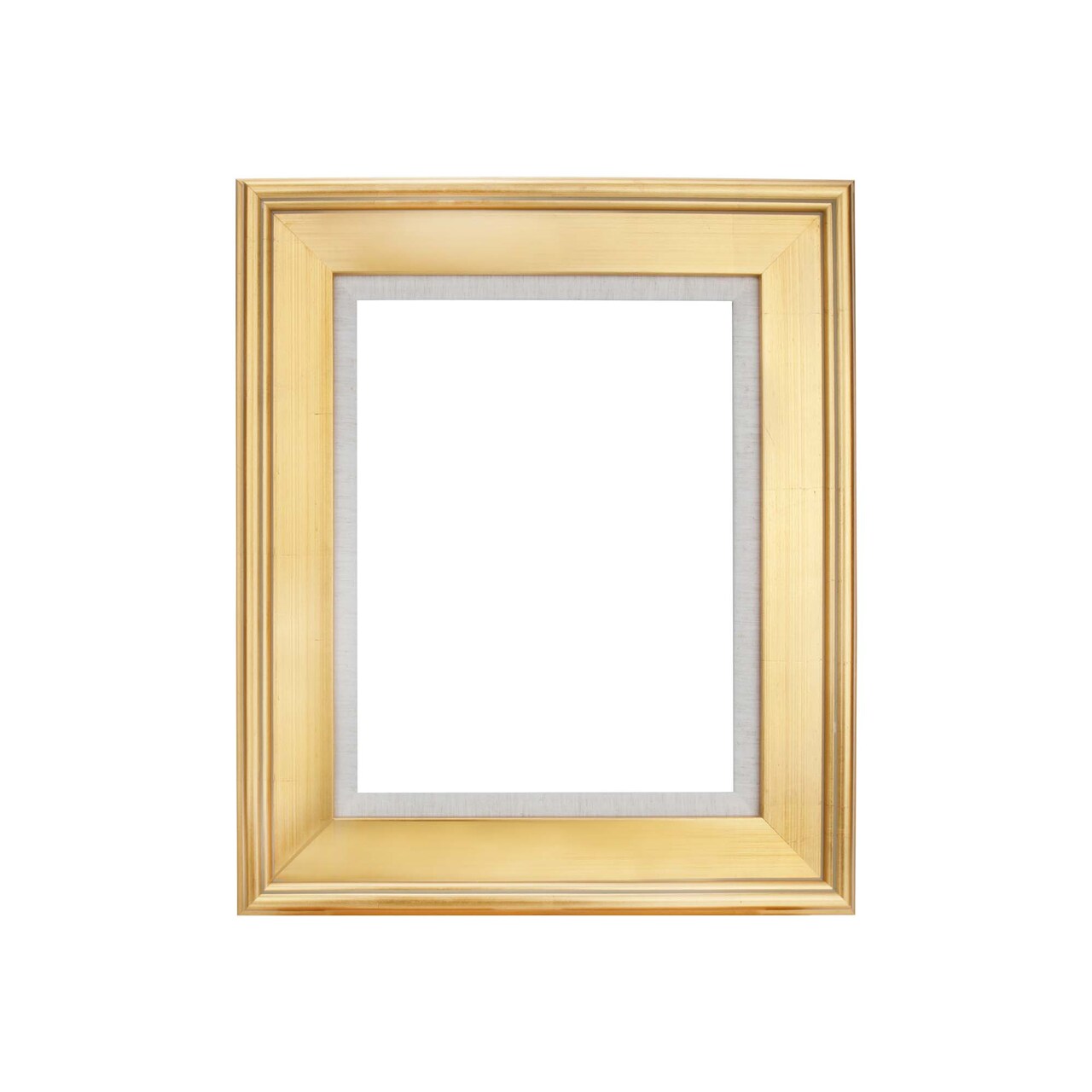 Creative Mark Elegant Plein Aire Gold Frame with Linen Liner, Ornate Open Back Picture Frames, No Glass or Backing, Gessoed Wood, 2.75-inch Wide Moulding